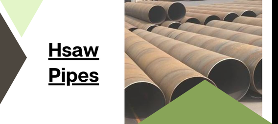 Rows of large diameter spiral welded carbon steel pipes stacked at an industrial manufacturing facility.